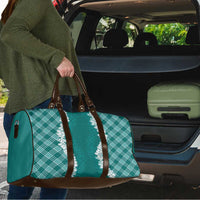 Hawaii Aloha Plumeria Lei Teal Palaka Travel Bag - Polynesian Pride