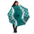 Hawaii Aloha Plumeria Lei Teal Palaka Umbrella - Polynesian Pride