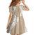 Hawaii Aloha Plumeria Lei Beige Palaka Family Matching Off Shoulder Maxi Dress and Hawaiian Shirt - Polynesian Pride