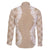 Hawaii Aloha Plumeria Lei Beige Palaka Family Matching Off Shoulder Maxi Dress and Hawaiian Shirt - Polynesian Pride