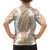 Hawaii Aloha Plumeria Lei Beige Palaka Family Matching Short Sleeve Bodycon Dress and Hawaiian Shirt - Polynesian Pride