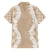 Hawaii Aloha Plumeria Lei Beige Palaka Family Matching Short Sleeve Bodycon Dress and Hawaiian Shirt - Polynesian Pride