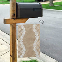 Hawaii Aloha Plumeria Lei Beige Palaka Garden Flag - Polynesian Pride