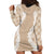 Hawaii Aloha Plumeria Lei Beige Palaka Hoodie Dress - Polynesian Pride