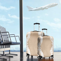 Hawaii Aloha Plumeria Lei Beige Palaka Luggage Cover - Polynesian Pride