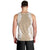Hawaii Aloha Plumeria Lei Beige Palaka Men Tank Top - Polynesian Pride