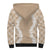 Hawaii Aloha Plumeria Lei Beige Palaka Sherpa Hoodie - Polynesian Pride
