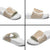 Hawaii Aloha Plumeria Lei Beige Palaka Slide Sandals - Polynesian Pride