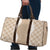 Hawaii Aloha Plumeria Lei Beige Palaka Travel Bag - Polynesian Pride