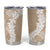 Hawaii Aloha Plumeria Lei Beige Palaka Tumbler Cup - Polynesian Pride