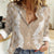 Hawaii Aloha Plumeria Lei Beige Palaka Women Casual Shirt - Polynesian Pride