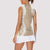 Hawaii Aloha Plumeria Lei Beige Palaka Women Sleeveless Polo Shirt - Polynesian Pride