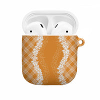 Hawaii Aloha Plumeria Lei Orange Palaka AirPods Case - Polynesian Pride