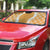 Hawaii Aloha Plumeria Lei Orange Palaka Auto Sun Shade - Polynesian Pride