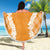 Hawaii Aloha Plumeria Lei Orange Palaka Beach Blanket - Polynesian Pride