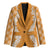 Hawaii Aloha Plumeria Lei Orange Palaka Blazer - Polynesian Pride