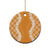 Hawaii Aloha Plumeria Lei Orange Palaka Ceramic Ornament - Polynesian Pride