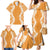 Hawaii Aloha Plumeria Lei Orange Palaka Family Matching Mermaid Dress and Hawaiian Shirt - Polynesian Pride