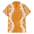 Hawaii Aloha Plumeria Lei Orange Palaka Family Matching Off Shoulder Maxi Dress and Hawaiian Shirt - Polynesian Pride