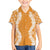 Hawaii Aloha Plumeria Lei Orange Palaka Family Matching Off Shoulder Maxi Dress and Hawaiian Shirt - Polynesian Pride