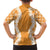 Hawaii Aloha Plumeria Lei Orange Palaka Family Matching Short Sleeve Bodycon Dress and Hawaiian Shirt - Polynesian Pride