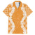 Hawaii Aloha Plumeria Lei Orange Palaka Hawaiian Shirt - Polynesian Pride