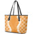 Hawaii Aloha Plumeria Lei Orange Palaka Leather Tote Bag - Polynesian Pride