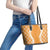 Hawaii Aloha Plumeria Lei Orange Palaka Leather Tote Bag - Polynesian Pride