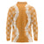 Hawaii Aloha Plumeria Lei Orange Palaka Long Sleeve Polo Shirt - Polynesian Pride