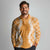 Hawaii Aloha Plumeria Lei Orange Palaka Long Sleeve Polo Shirt - Polynesian Pride