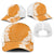 Hawaii Aloha Plumeria Lei Orange Palaka Mesh Trucker Cap - Polynesian Pride
