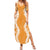 Hawaii Aloha Plumeria Lei Orange Palaka Summer Maxi Dress - Polynesian Pride