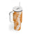 Hawaii Aloha Plumeria Lei Orange Palaka Tumbler With Handle - Polynesian Pride