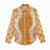 Hawaii Aloha Plumeria Lei Orange Palaka Women Casual Shirt - Polynesian Pride