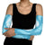 Hawaii Aloha Plumeria Lei Turquoise Palaka Arm Sleeves - Polynesian Pride
