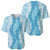 Hawaii Aloha Plumeria Lei Turquoise Palaka Baseball Jersey - Polynesian Pride