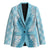 Hawaii Aloha Plumeria Lei Turquoise Palaka Blazer - Polynesian Pride