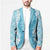 Hawaii Aloha Plumeria Lei Turquoise Palaka Blazer - Polynesian Pride