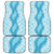 Hawaii Aloha Plumeria Lei Turquoise Palaka Car Mats - Polynesian Pride