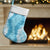 Hawaii Aloha Plumeria Lei Turquoise Palaka Christmas Stocking - Polynesian Pride