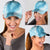 Hawaii Aloha Plumeria Lei Turquoise Palaka Classic Cap - Polynesian Pride