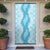 Hawaii Aloha Plumeria Lei Turquoise Palaka Door Cover - Polynesian Pride