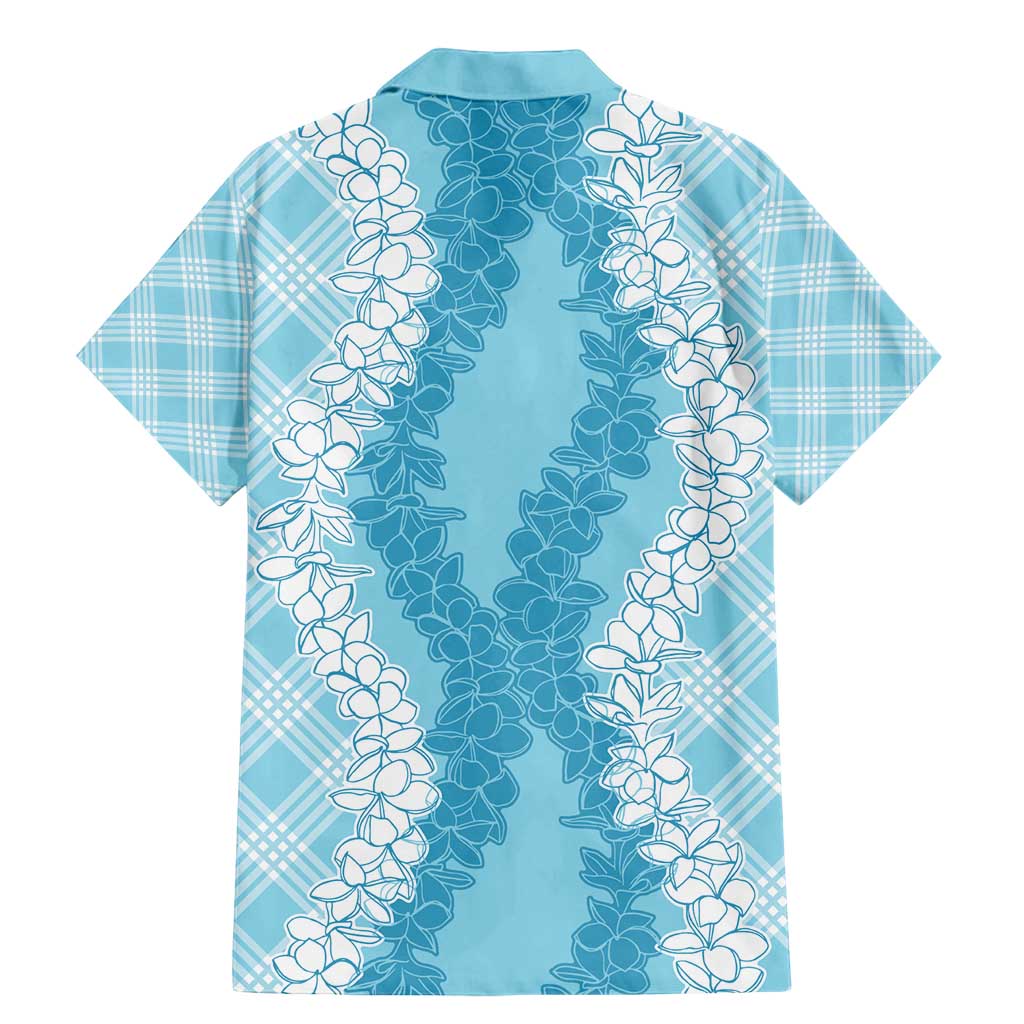 Hawaii Aloha Plumeria Lei Turquoise Palaka Family Matching Mermaid Dress and Hawaiian Shirt - Polynesian Pride