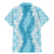Hawaii Aloha Plumeria Lei Turquoise Palaka Family Matching Mermaid Dress and Hawaiian Shirt - Polynesian Pride