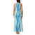 Hawaii Aloha Plumeria Lei Turquoise Palaka Family Matching Tank Maxi Dress and Hawaiian Shirt - Polynesian Pride