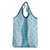 Hawaii Aloha Plumeria Lei Turquoise Palaka Grocery Bag - Polynesian Pride