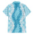 Hawaii Aloha Plumeria Lei Turquoise Palaka Hawaiian Shirt - Polynesian Pride