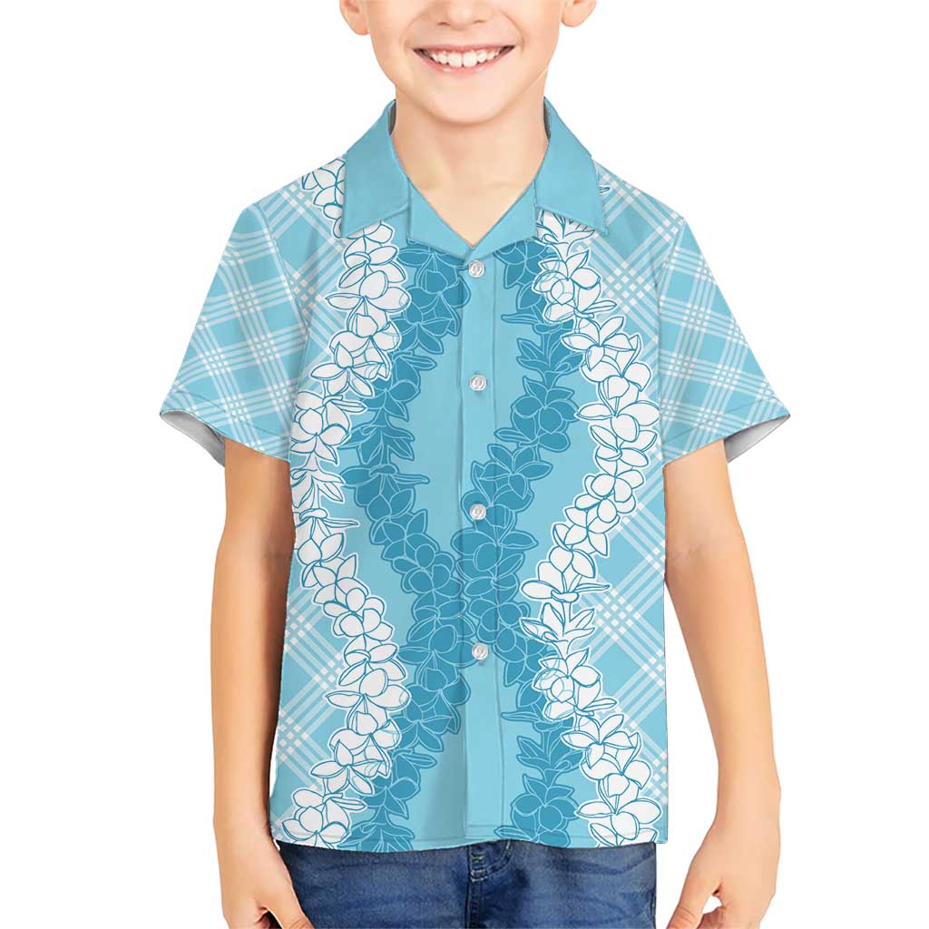 Hawaii Aloha Plumeria Lei Turquoise Palaka Hawaiian Shirt - Polynesian Pride