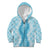 Hawaii Aloha Plumeria Lei Turquoise Palaka Kid Hoodie - Polynesian Pride