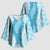 Hawaii Aloha Plumeria Lei Turquoise Palaka Kimono Sleeve Blouse - Polynesian Pride